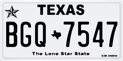 TX license plate BGQ7547