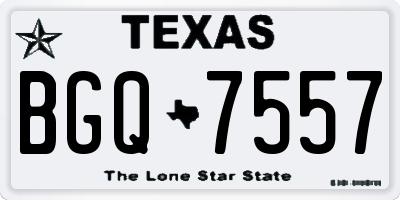 TX license plate BGQ7557