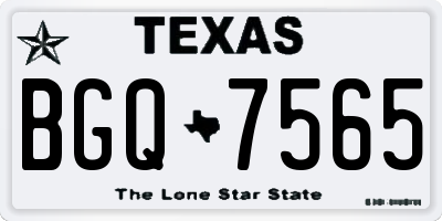 TX license plate BGQ7565