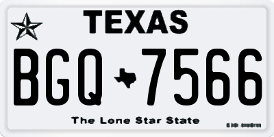 TX license plate BGQ7566