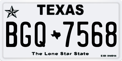 TX license plate BGQ7568