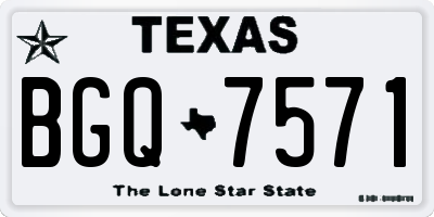 TX license plate BGQ7571