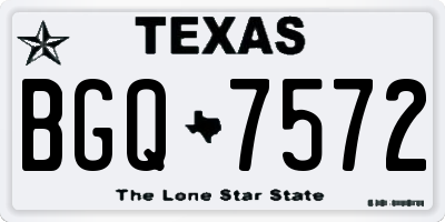 TX license plate BGQ7572