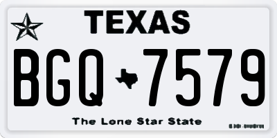 TX license plate BGQ7579