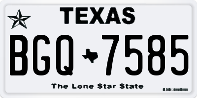 TX license plate BGQ7585