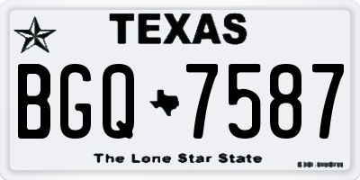 TX license plate BGQ7587