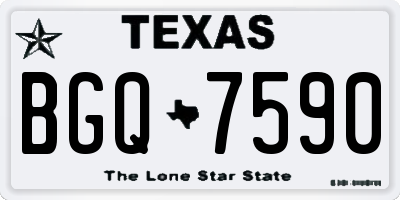 TX license plate BGQ7590