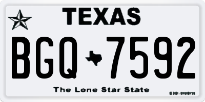 TX license plate BGQ7592