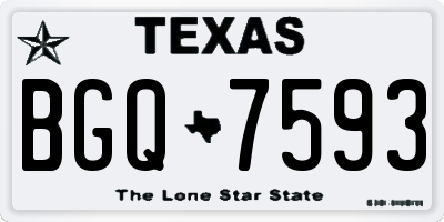 TX license plate BGQ7593