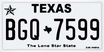 TX license plate BGQ7599