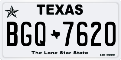 TX license plate BGQ7620