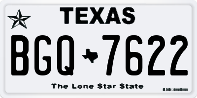 TX license plate BGQ7622
