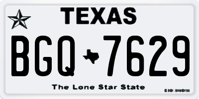 TX license plate BGQ7629