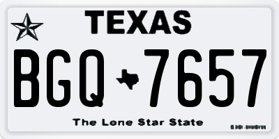 TX license plate BGQ7657