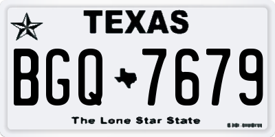 TX license plate BGQ7679