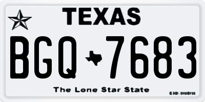 TX license plate BGQ7683