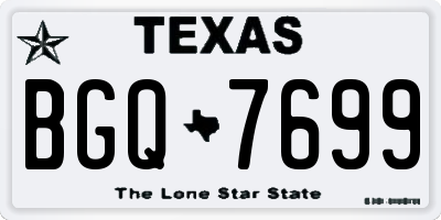 TX license plate BGQ7699