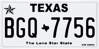 TX license plate BGQ7756