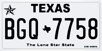 TX license plate BGQ7758