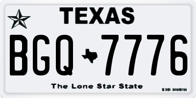 TX license plate BGQ7776
