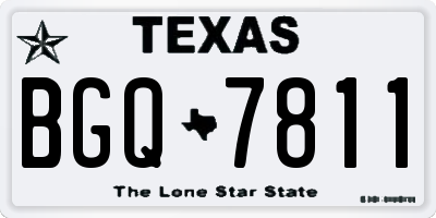 TX license plate BGQ7811