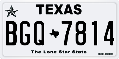 TX license plate BGQ7814