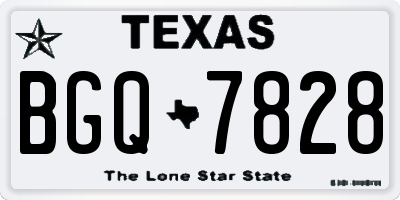 TX license plate BGQ7828