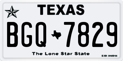 TX license plate BGQ7829