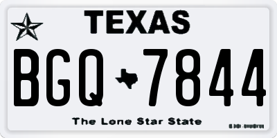TX license plate BGQ7844