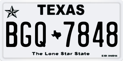TX license plate BGQ7848