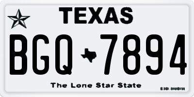 TX license plate BGQ7894