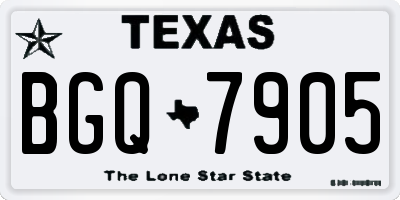 TX license plate BGQ7905