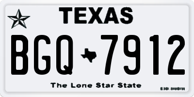 TX license plate BGQ7912