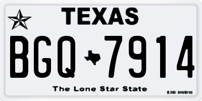 TX license plate BGQ7914