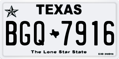 TX license plate BGQ7916
