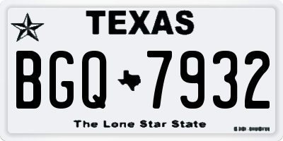 TX license plate BGQ7932