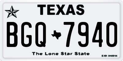 TX license plate BGQ7940