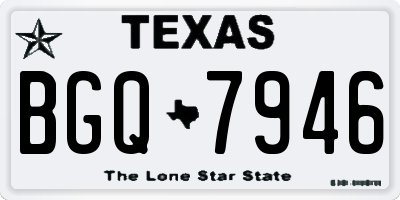 TX license plate BGQ7946