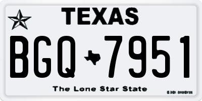 TX license plate BGQ7951