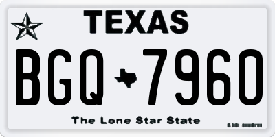 TX license plate BGQ7960