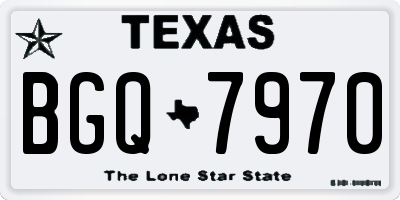 TX license plate BGQ7970