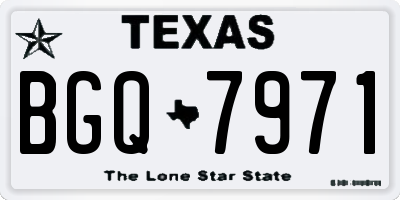 TX license plate BGQ7971