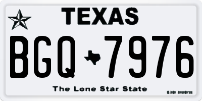 TX license plate BGQ7976