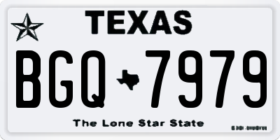TX license plate BGQ7979