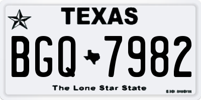 TX license plate BGQ7982
