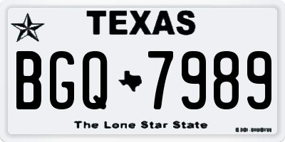 TX license plate BGQ7989