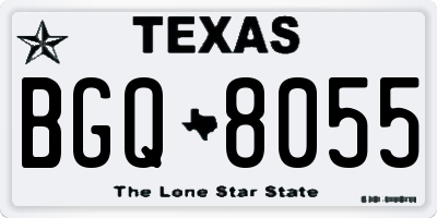 TX license plate BGQ8055