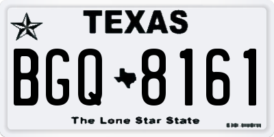 TX license plate BGQ8161