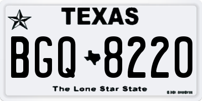 TX license plate BGQ8220