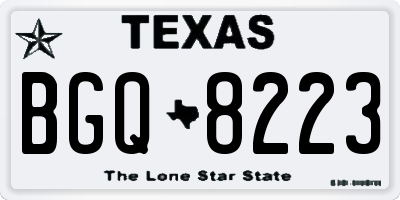 TX license plate BGQ8223